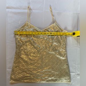 Banana Republic Womens Medium Gold and Tan Sequined Camisole